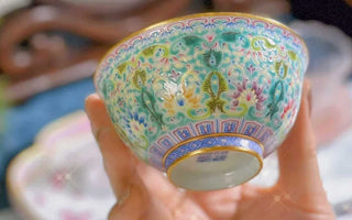 Enchanting Craftsmanship: The Meticulous Detailing in Enamel Turquoise Tea Cups