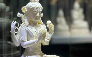 Captivating Colors: The Art of Painting Tibetan Statues with Mineral Pigments