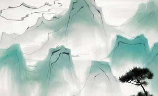 Healing Ink Wash Art: Aesthetic Meditation Enhancements