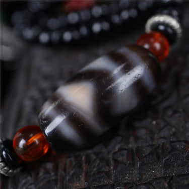 【Unique Item】Natural agate chalcedony tiger tooth celestial bead necklace