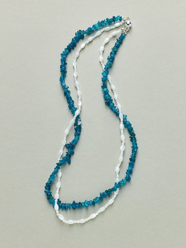 Ocean Whisper Apatite Double Strand Necklace