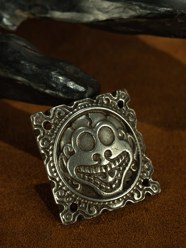 Qing Dynasty Style Tibetan Corpse Protection Cold Iron Amulet Pendant