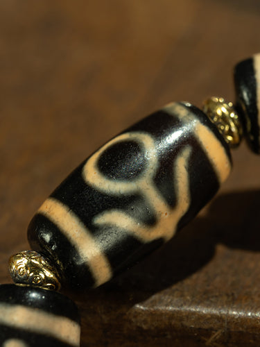 Tibetan Antique Dzi Bead Multitotem Bracelet