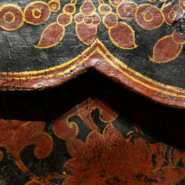 Painted Zhipazha Tibetan Leather Box puretibetan