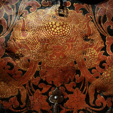 Painted Zhipazha Tibetan Leather Box puretibetan