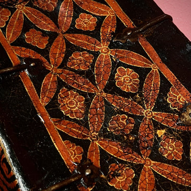 Painted Zhipazha Tibetan Leather Box puretibetan