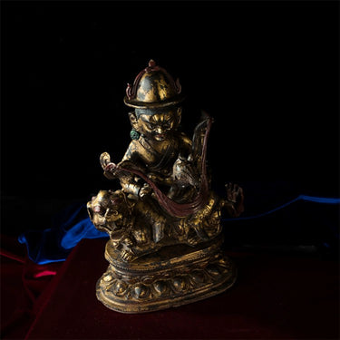 17世纪-毗沙门天(财宝天王)-利马铜鎏金-唐密 puretibetan