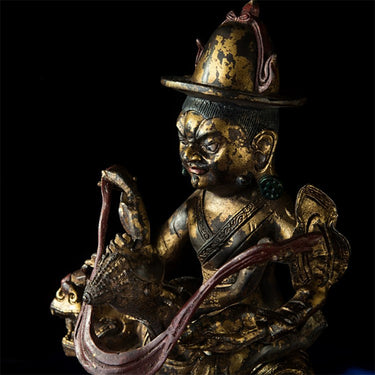 17世纪-毗沙门天(财宝天王)-利马铜鎏金-唐密 puretibetan
