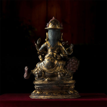 17世纪-毗沙门天(财宝天王)-利马铜鎏金-唐密 puretibetan