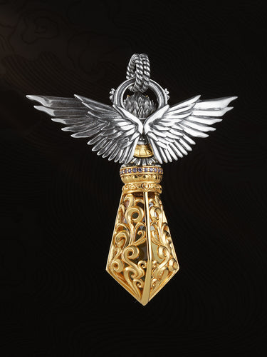 Wealth Amulet Necklace Citrine Sun-Wing Garuda