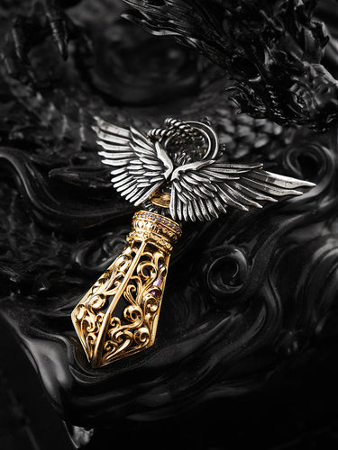 Protection Pendant Amethyst Heart-Soothing Garuda