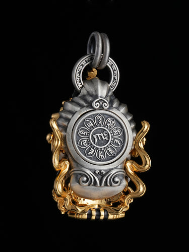 Abundance-Bringing Yellow Jambhala Sterling Silver Pendant