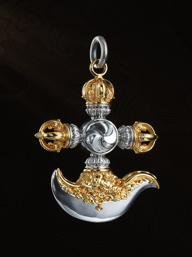 Strength Protection Tibetan Cross Vajra Axe Pendant