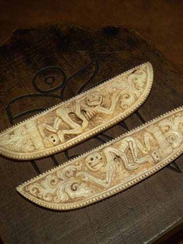 Qing Dynasty Style Tibetan Himalayan Carved Corpse Protection Deities