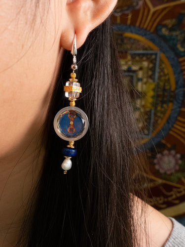 Protection & Clarity Energy Single Earring | Vajra-Inspired Spiritual Jewelry