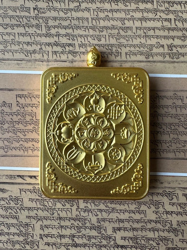 Hand-Painted Buddha Eye Thangka Pendant - Wisdom Eye Necklace