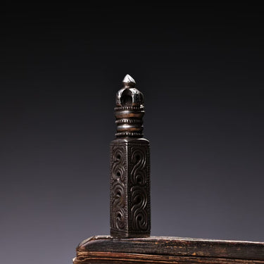 Auspicious Vajra Seal Pendant | Meteoric Iron Talisman Stamp for Protection and Blessings