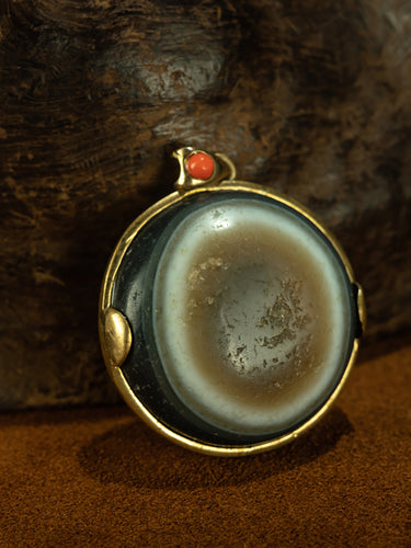 Tibetan Millennia-Old Blue Akhmeneid Sheep-Eye Agate Bead