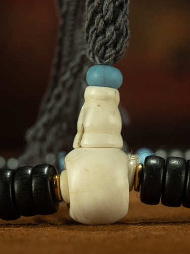 Qing Dynasty Style Tibetan Padauk Medicine Buddha 108-Bead Prayer Bracelet