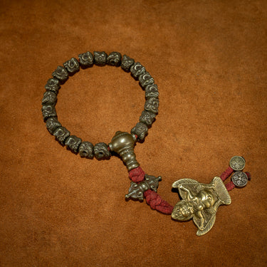 Winged Protector – 19th Century Garuda Vajra Copper Prayer Bracelet