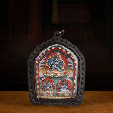 Leather-Cased Compilation of the Five-Manjushri Yamantaka Deity Set