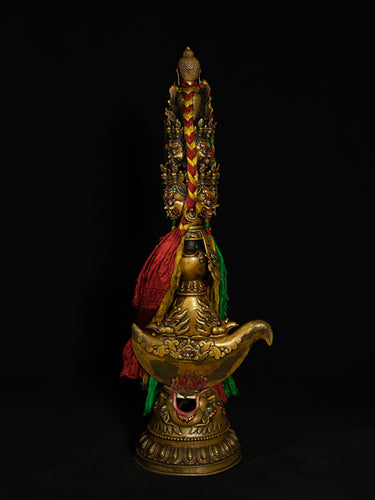 Qing Dynasty Style Tibetan Eight-Faced Vajra Sword | Large Antique Ritual Talisman for Worship