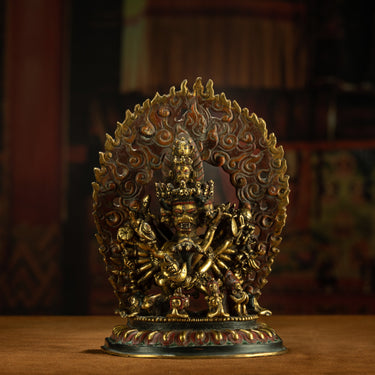 Fierce Enlightenment: Gilt Copper Thirty-Four Arm Vajrabhairava Statue