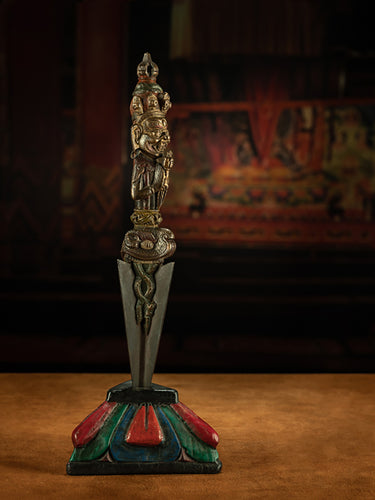 Qing Dynasty Style Tibetan Phurba Vajra Demon-Slaying Dorje Protector Ritual Object