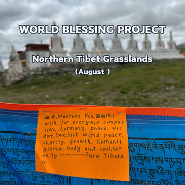 Hang the prayer flags for you in Ganden Monastery puretibetan