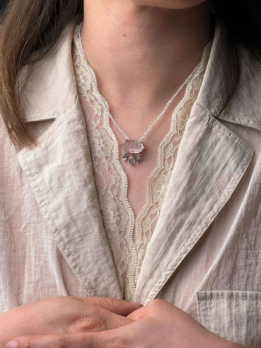 Purity Cloud Crystal Necklace | Sterling Silver Jewelry for Cleansing & Inner Clarity