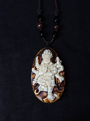【Unique Item】 Vajra Krodha Bodhi Dzi Bead Pendant