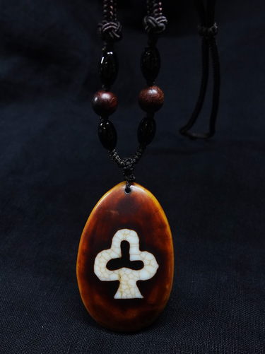 【Unique Item】 Vajra Krodha Bodhi Dzi Bead Pendant