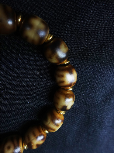 【Unique Item】 Precious Person Dzi bead Evil Eye Protection Pure Natural Tianyan Bracelet
