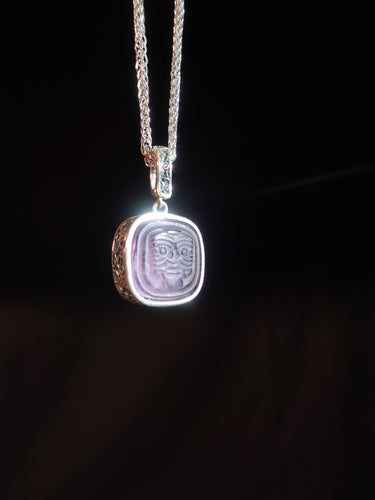 Sterling Silver & Amethyst Wealth Goddess Zakirum Necklace