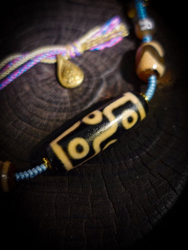 Fortune Nine-Eyed Dzi Pendant Pendant