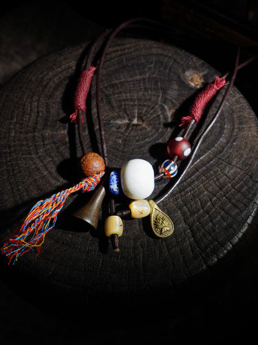 Tibetan Guardian Yak Bone Necklace