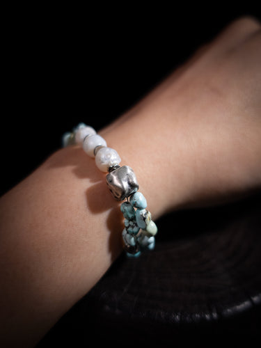 Balance Wisdom Turquoise Bracelet | Citoline & Sterling Silver Design
