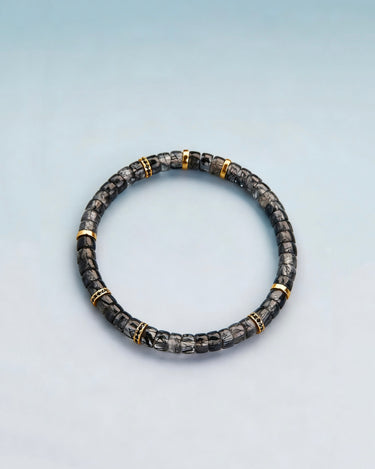 Wealth & Luck Enhancement Bracelet | Black Tourmaline & Gold-Plated Silver Design