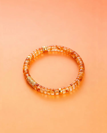 Natural Healing and Spiritual Balance Bracelet | Yellow Pagoda Crystal Silver-Plated Energy Bracelet