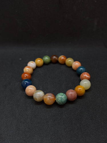 Agatized Coral Harmony Energy Bead Bracelet