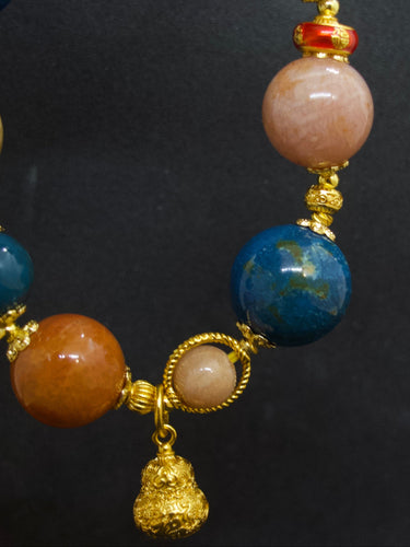 Agatized Coral Gold-Tone Silver Harmony Bracelet
