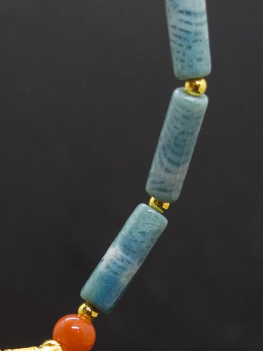 Agatized Coral Serenity Bell Bracelet