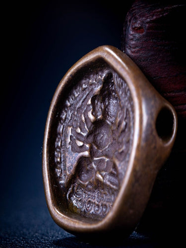 Vintage-inspired Shield Thokcha Pendant