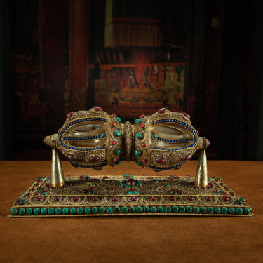 Crystal Vajra of Subjugation – Qing Dynasty Five-Pronged Ritual Phurba