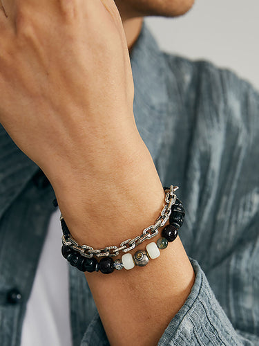 Pure Clarity Bodhi & Green Phantom Bracelet