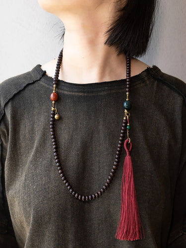 Bodhi Wisdom & Protection Necklace with Brass Accents