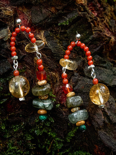 Flame Spirit Gemstone Earrings
