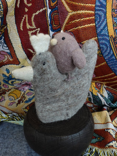 Handcrafted Yak Wool Bird - Cozy & Wholesome Felted Decoration - Kailash Energy