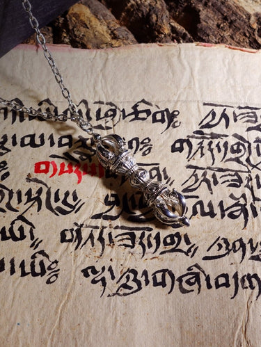 Pure Silver Vajra Symbol of Inner Strength and Spiritual Defense - Kailash Energy