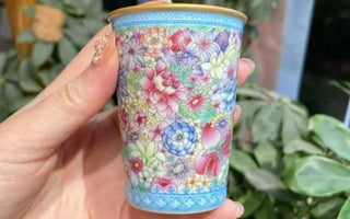 Artistic Sanctuaries: Creating a Tranquil Tea Space with Enamel Turquoise Cups